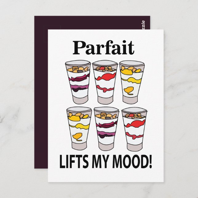 Yogurt Parfait Cold Sweet Fruit Dessert  Postcard (Front/Back)