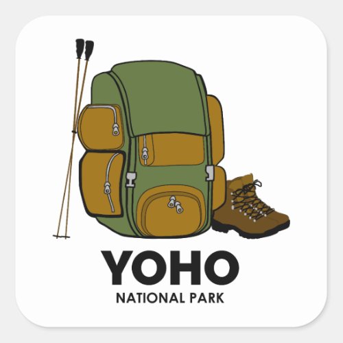 Yoho National Park Backpack Square Sticker