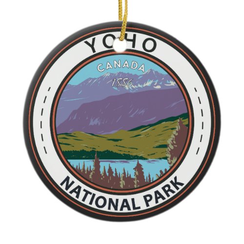 Yoho National Park Canada Badge Ceramic Ornament