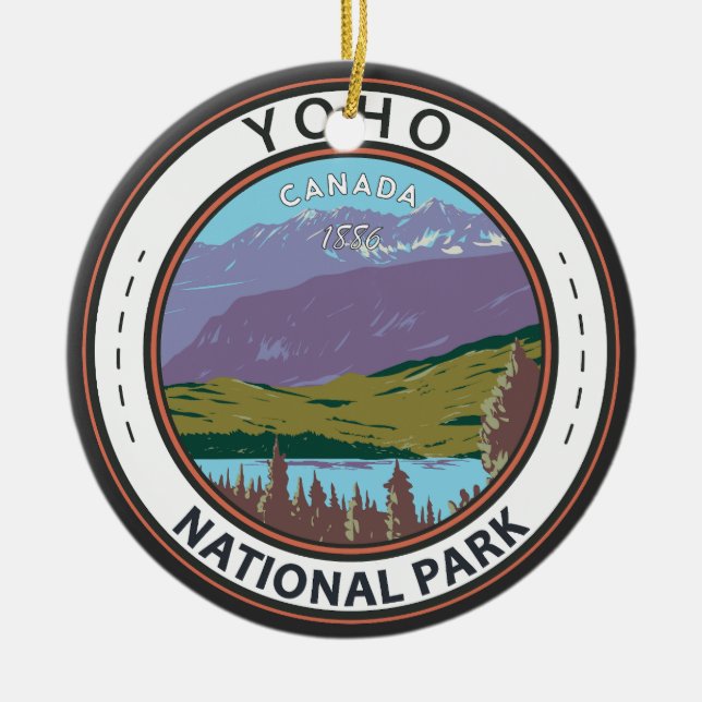 Yoho National Park Canada Badge Ceramic Ornament (Front)