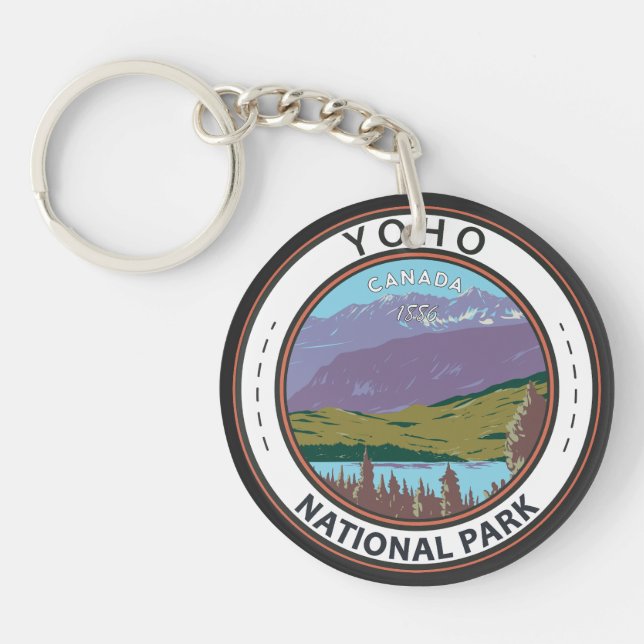 Yoho National Park Canada Badge Keychain (Front)