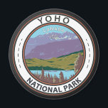 Yoho National Park Canada Badge Magnet<br><div class="desc">Yoho National Park vector art design. The Park is in the Rocky Mountains,  in eastern British Columbia,  Canada. Waterfalls include Wapta Falls,  on the Kicking Horse River,  and towering Takakkaw.</div>