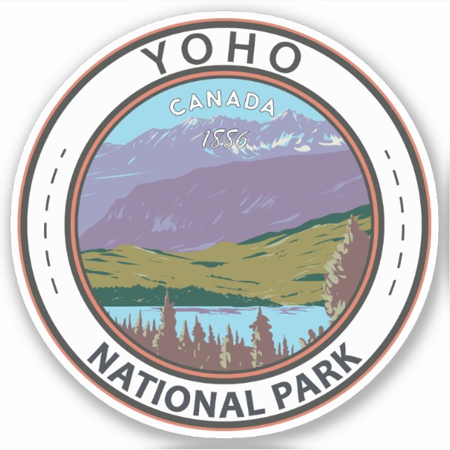 Yoho National Park Canada Badge Sticker (Front)