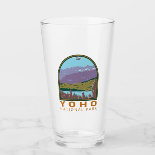 Yoho National Park Canada Travel Art Vintage Glass