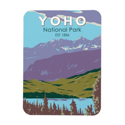 Yoho National Park Canada Travel Art Vintage Magnet