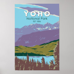 Yoho National Park Canada Travel Art Vintage Poster