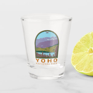 Yoho National Park Canada Travel Art Vintage Shot Glass
