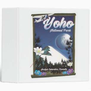 Yoho National Park Canada Vintage travel poster 3 Ring Binder