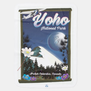 Yoho National Park Canada Vintage travel poster Baby Blanket