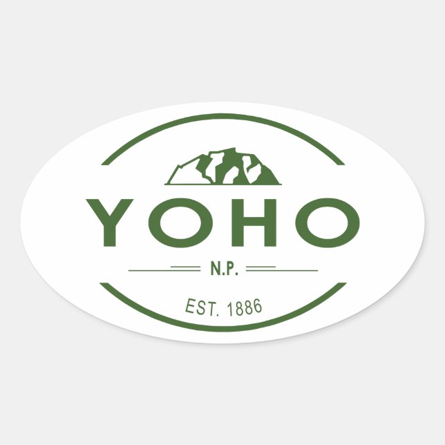 Yoho National Park Oval Sticker (Front)