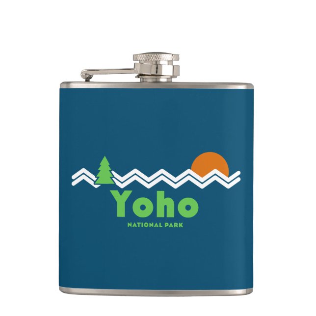 Yoho National Park Retro Flask (Front)