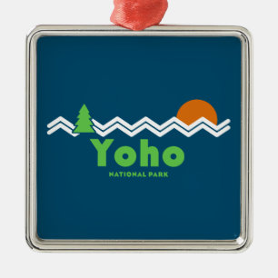 Yoho National Park Retro Metal Ornament