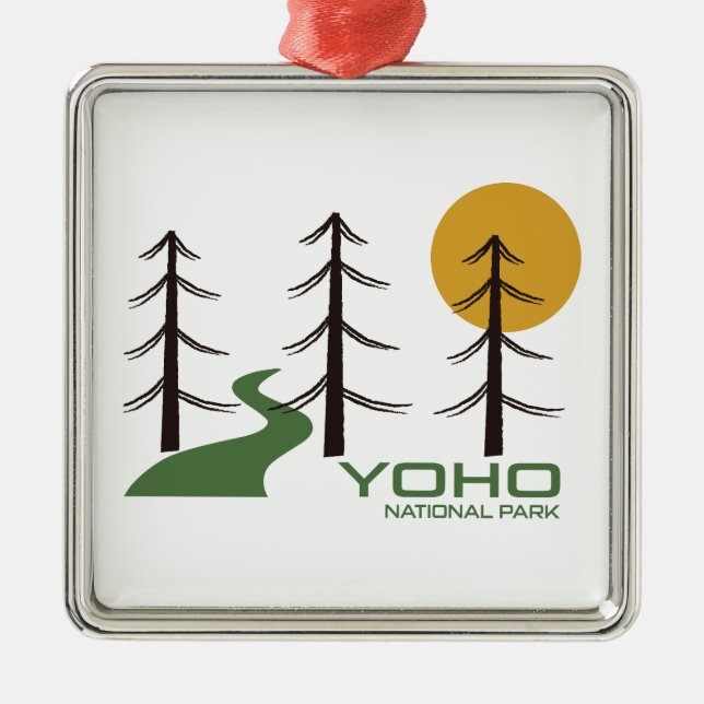 Yoho National Park Trail Metal Ornament (Front)