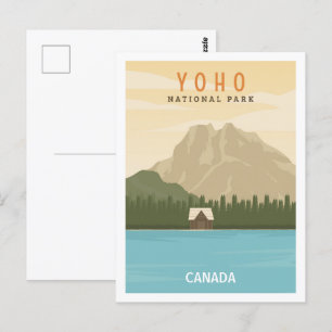 Yoho National Park Travel Place Illustration Postcard