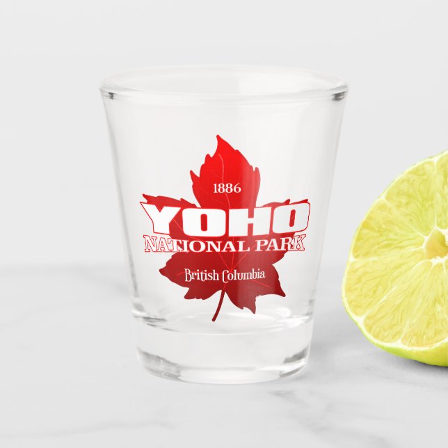 Yoho NP (maple leaf) Shot Glass (Front)