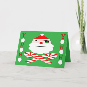 yohoho santa pirate holiday card