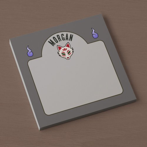 Yokai Fox Kitsune Mask Post-it Notes