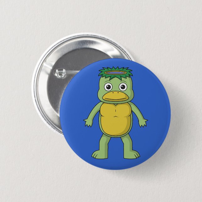 Yokai Kappa (River Imp) Button (Front & Back)