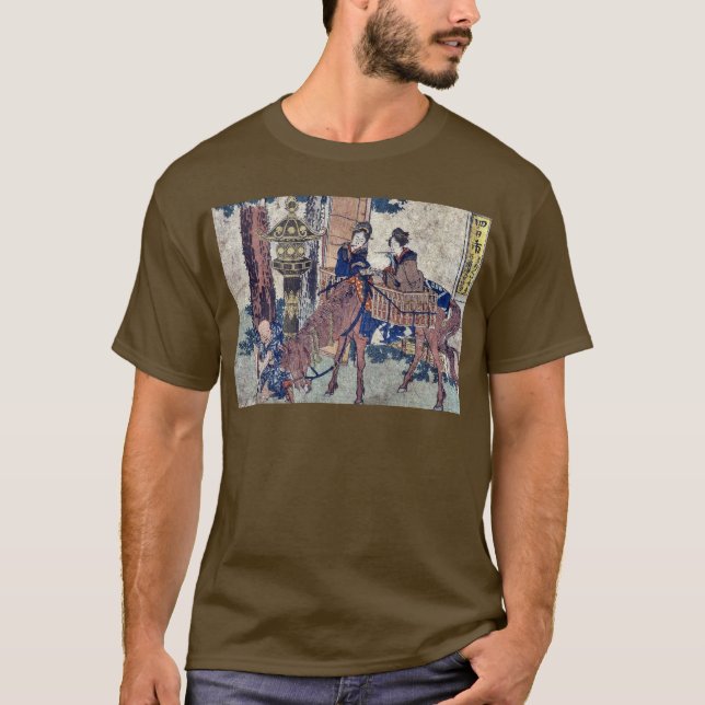 Yokkaichi  by Katsushika, Hokusai Ukiyoe T-Shirt (Front)