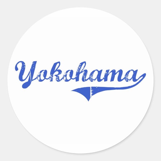 Yokohama City Classic Round Sticker (Front)