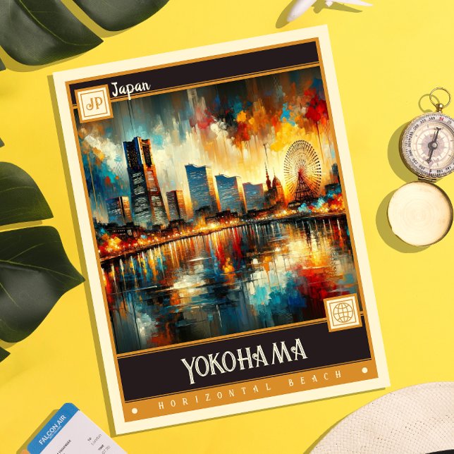 Yokohama, Japan | Vintage Painting Postcard (Creator Uploaded)
