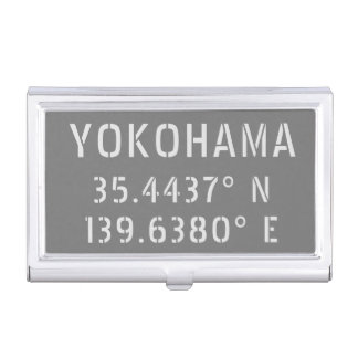 Yokohama Latitude & Longitude Business Card Case