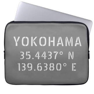 Yokohama Latitude & Longitude Laptop Sleeve