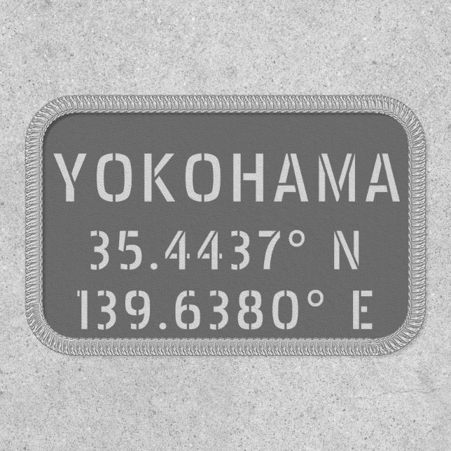 Yokohama Latitude & Longitude  Patch (Front)