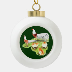 Yokohama Red Shoulder Family Ceramic Ball Christmas Ornament
