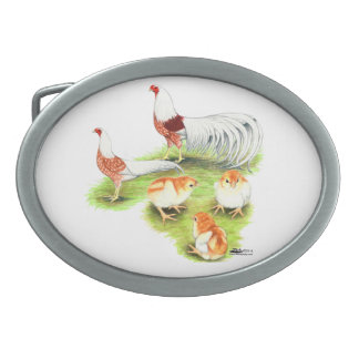 Yokohama Red Shoulder Family Oval Belt Buckle