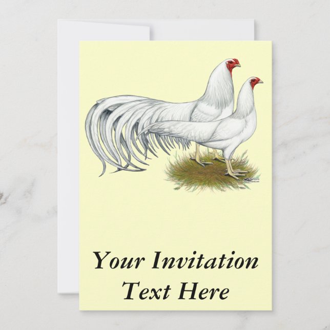 Yokohama:  White Pair Invitation (Front)