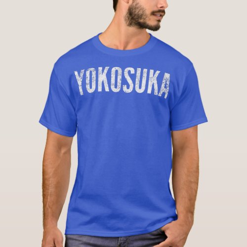 Yokosuka Japan Distressed Graphic  T_Shirt