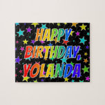 [ Thumbnail: "Yolanda" First Name, Fun "Happy Birthday" Jigsaw Puzzle ]
