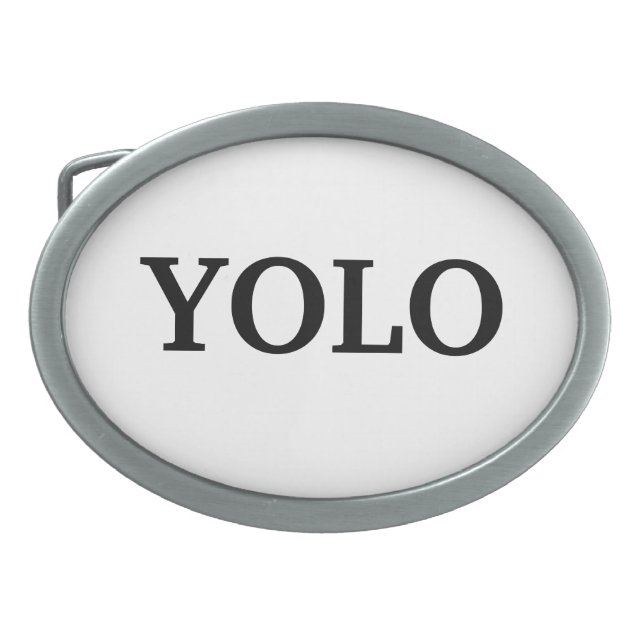 YOLO BELT BUCKLE! OVAL BELT BUCKLE (Front)