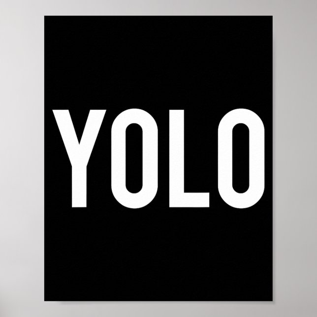Yolo - Cool New Hip Hop Rap Funny Gift Tee  Poster (Front)