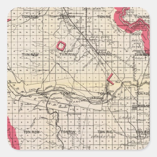 Yolo County, California Square Sticker (Front)