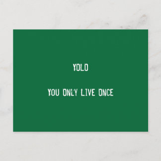 YOLO Production Postcard