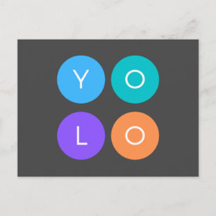 YOLO Quote Saying You Only Live Once Meme Postcard