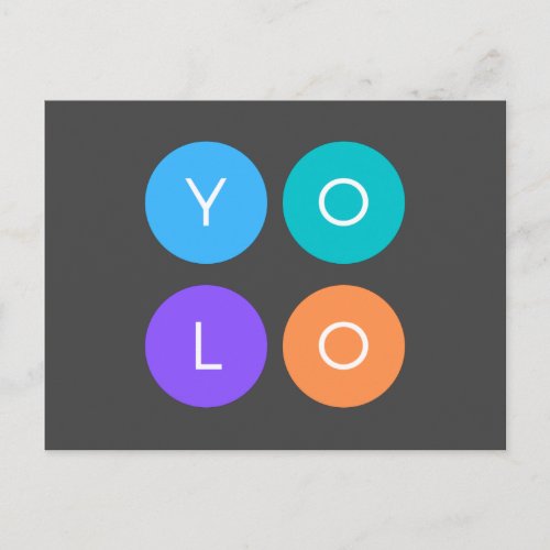 YOLO Quote Saying You Only Live Once Meme Postcard