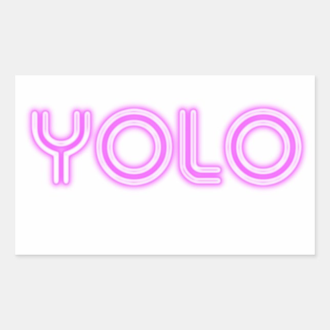 YOLO RECTANGULAR STICKER (Front)