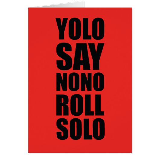 YOLO Roll Solo Cards (Front)