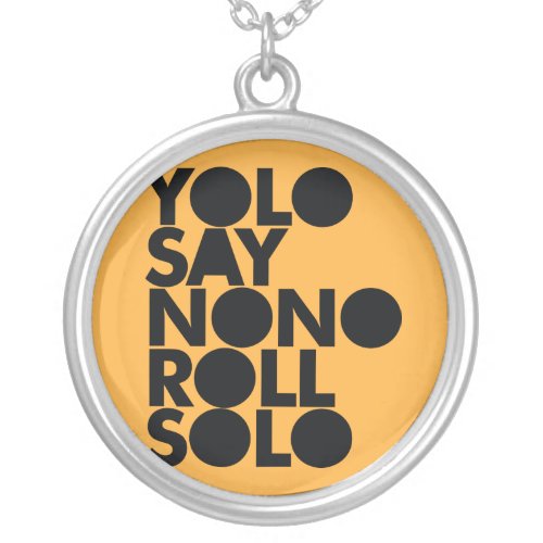 YOLO Roll Solo Filled Silver Plated Necklace