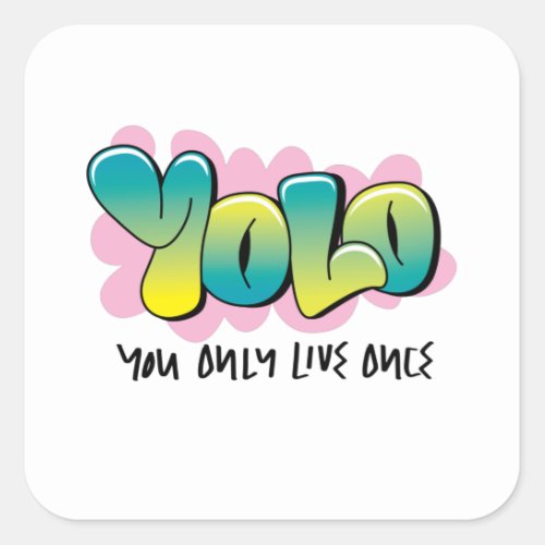 YOLO SQUARE STICKER