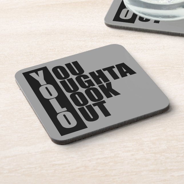 YOLO Vertical Box Beverage Coaster (Left Side)
