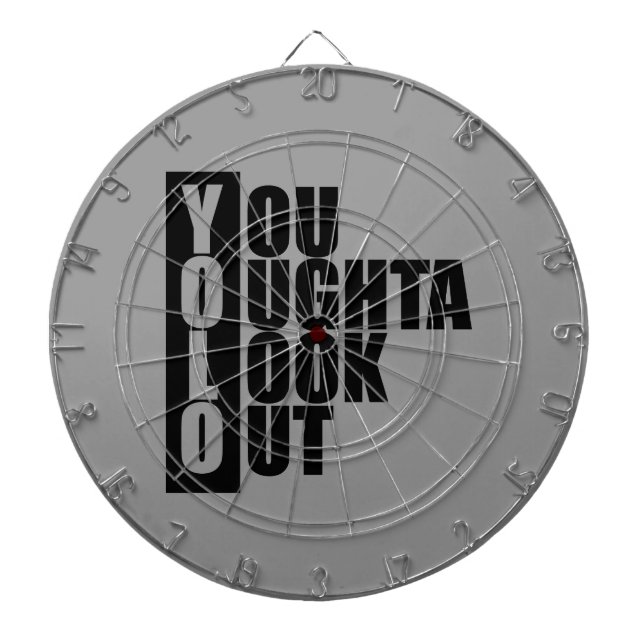 YOLO Vertical Box Dartboard With Darts (Front)