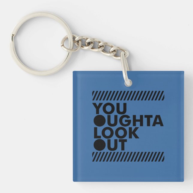 YOLO w/ Caution Keychain (Front)