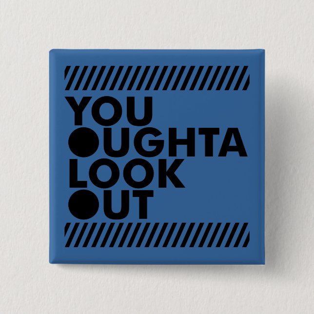 YOLO w/ Caution Pinback Button (Front)