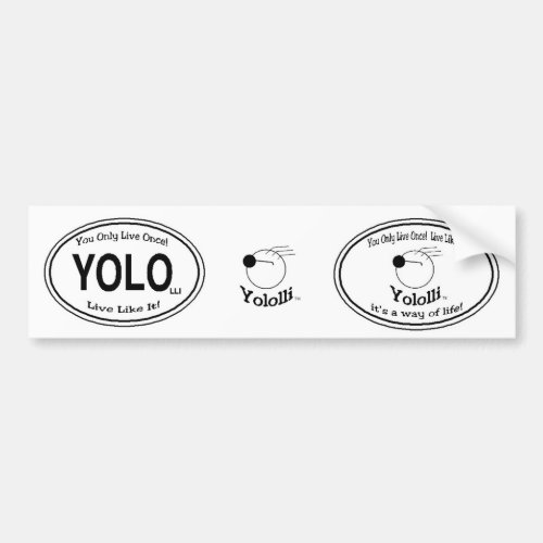 Yololli decals bumper sticker