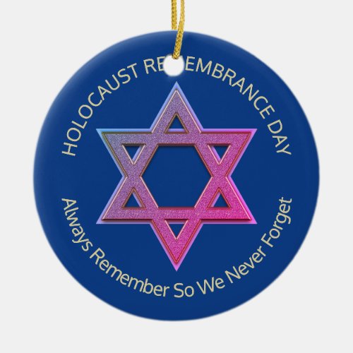  YOM HASHOAH Holocaust Remembrance Ceramic Ornament