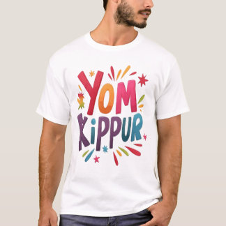 Yom Kippur 2025 Shirt - Colorful Typography Jewish